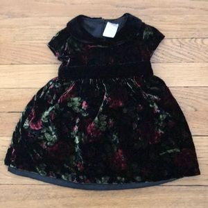 Floral velvet dress